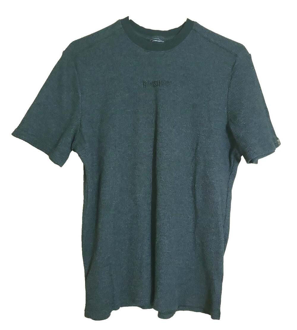 Gymshark T-Shirt grey Womens Large Logo Gym Training Athletic Fit Short Sleeve